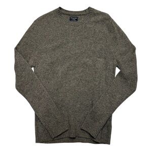 Abercrombie & Fitch Sweater Mens L Beige Gray Wool Comfort Crewneck Pullover
